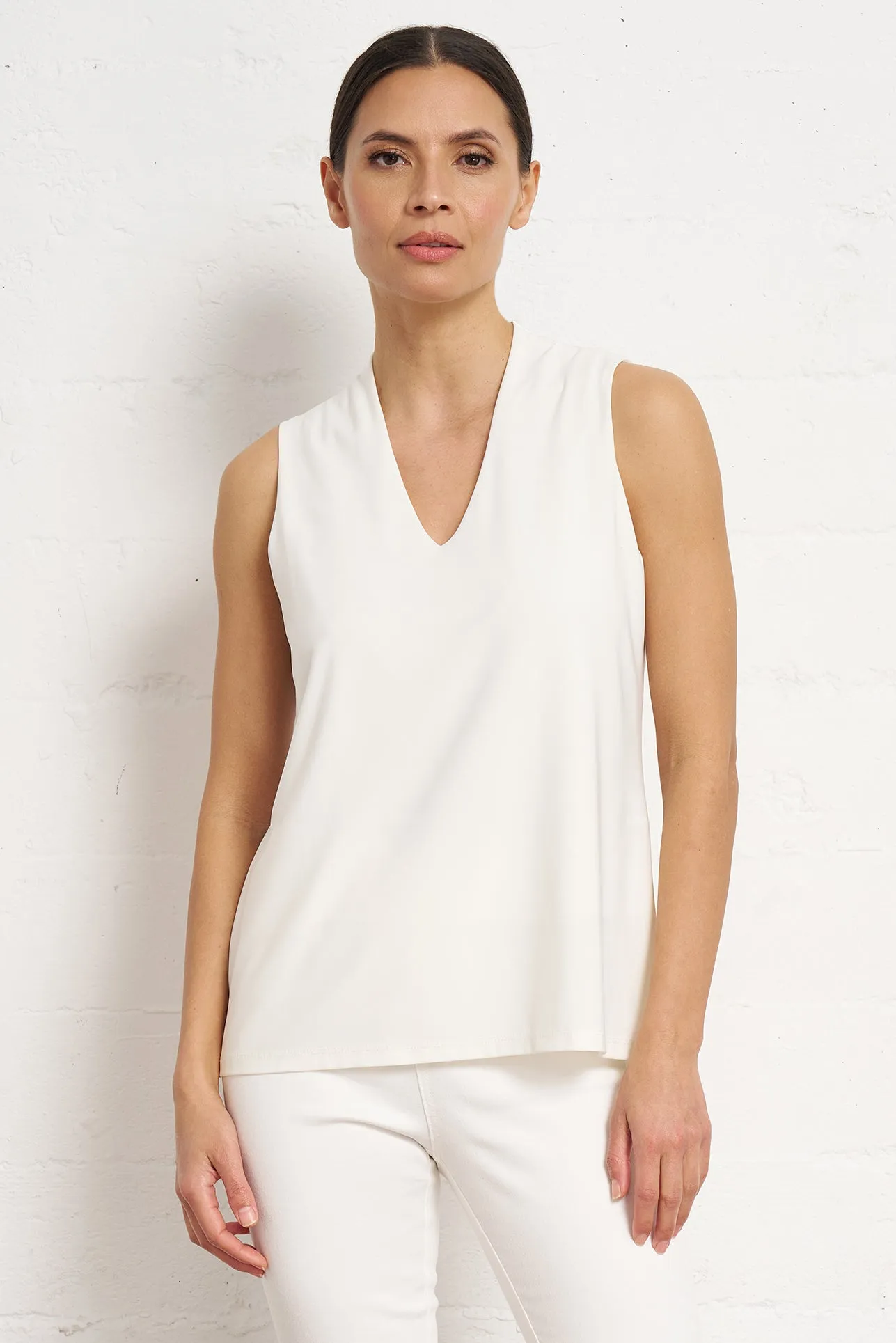 Luxe Stretch Sleeveless V-Neck