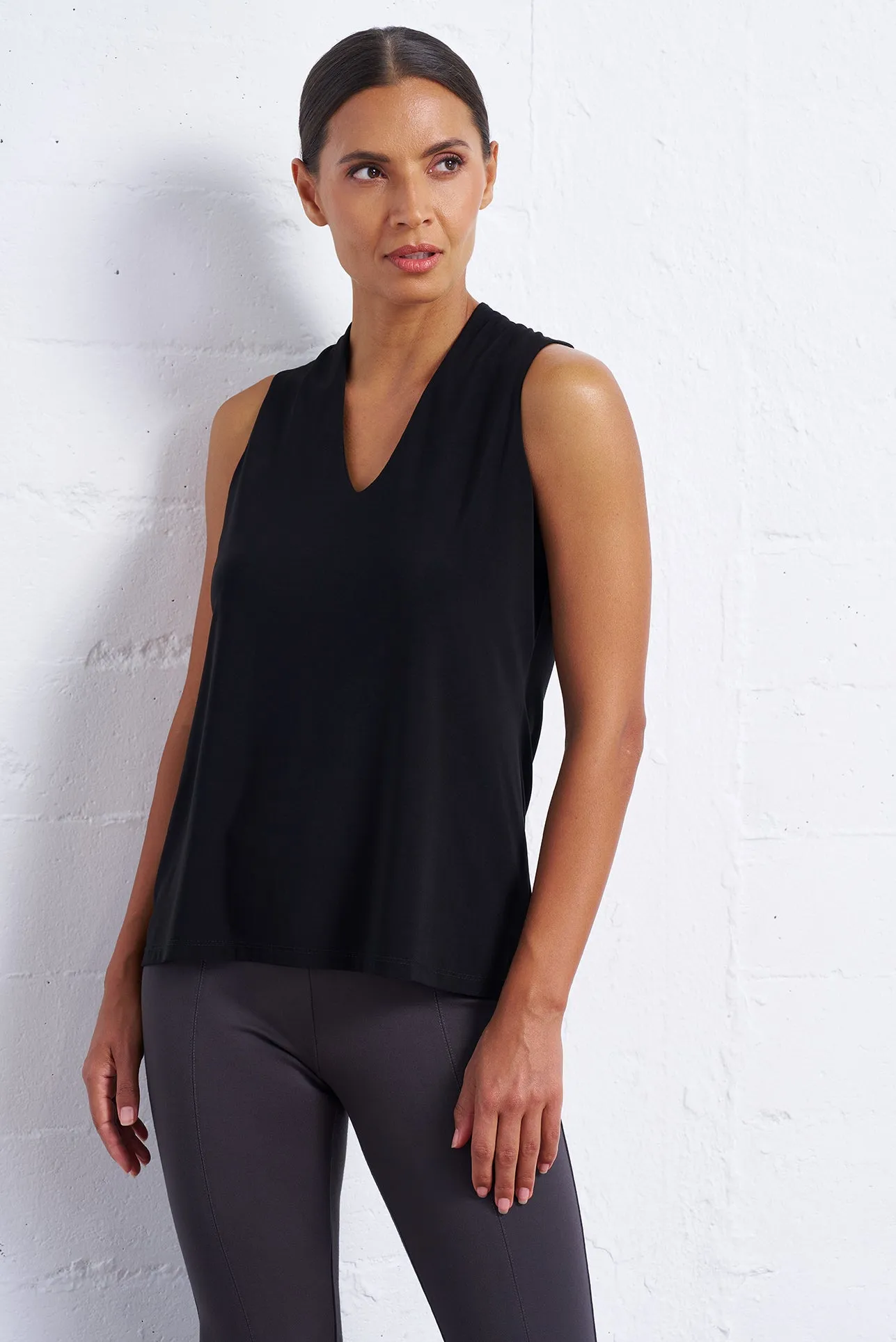 Luxe Stretch Sleeveless V-Neck