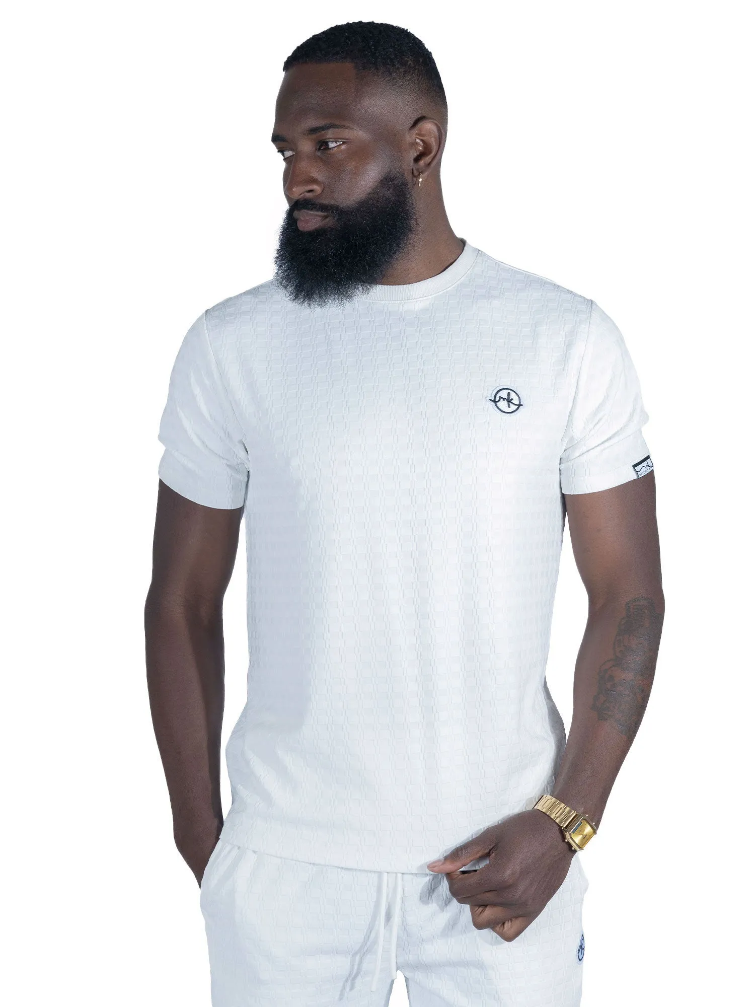 M121 Modena Knit Crewneck Tee - White