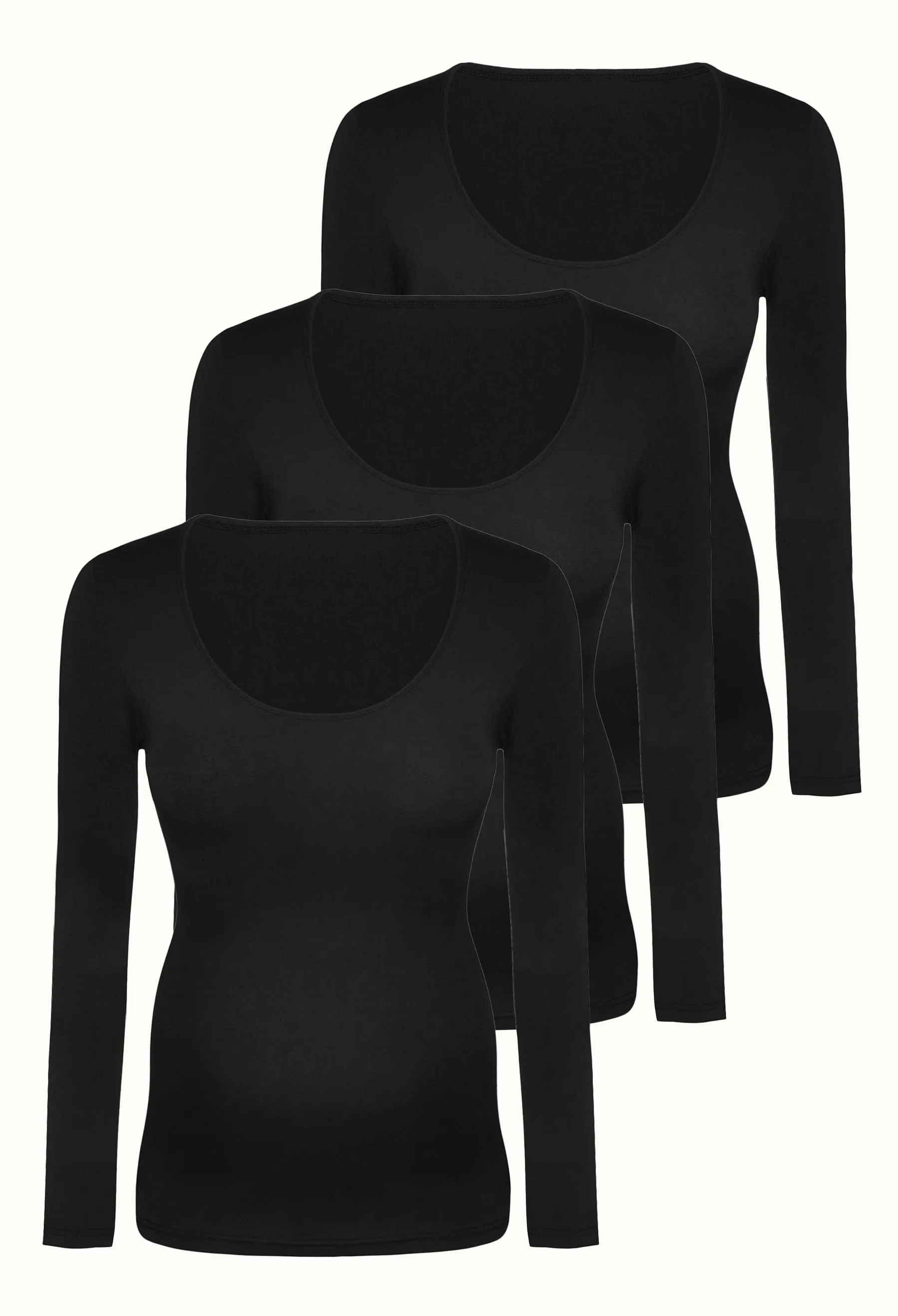 Maternity Bamboo Long Sleeve Top - 3 Pack