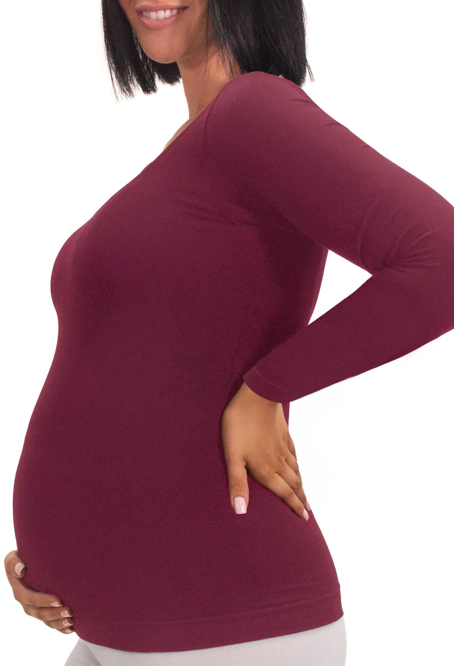 Maternity Bamboo Long Sleeve Top