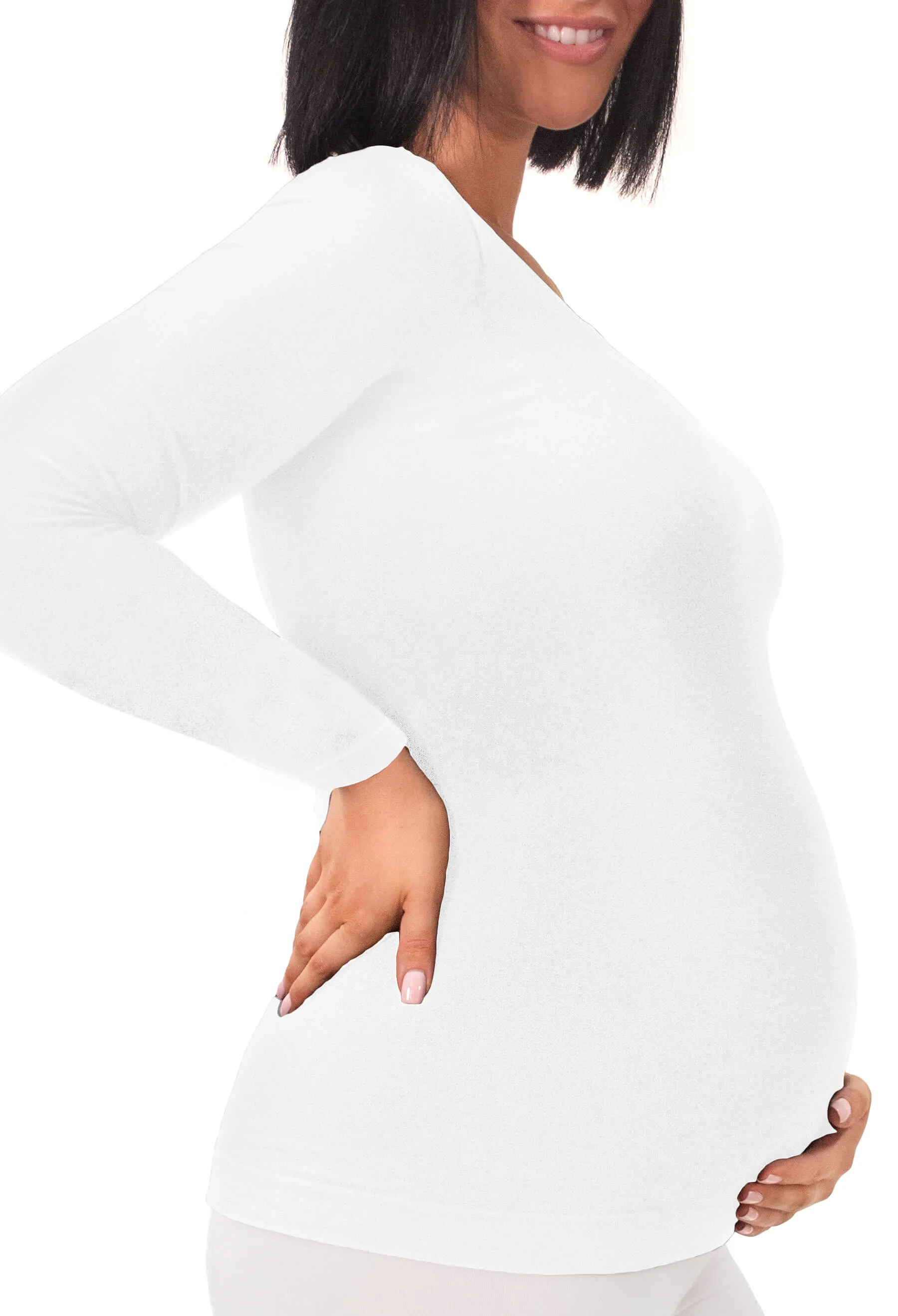 Maternity Bamboo Long Sleeve Top