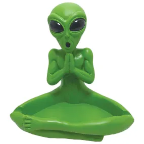 Meditating Alien Polyresin Ashtray