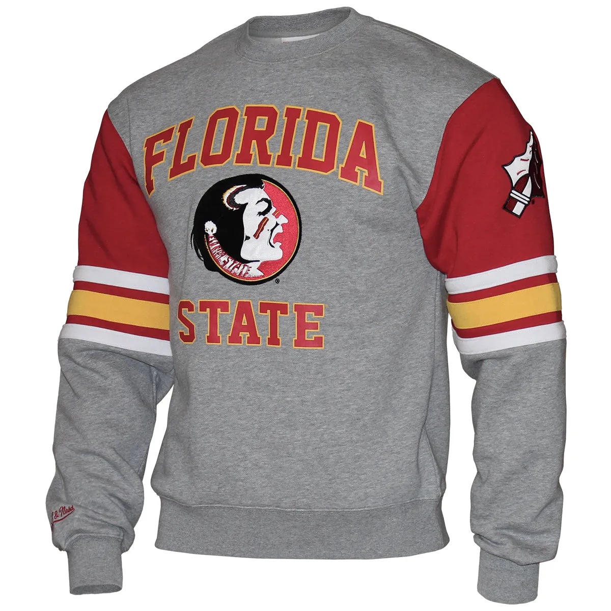 Mitchell & Ness Men's Vault Florida State Seminoles Head Coach Crew - Heather Grey