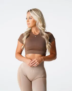 Mocha Vortex Seamless Bra Top