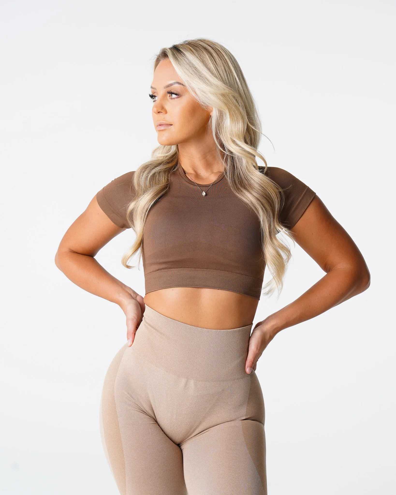 Mocha Vortex Seamless Bra Top