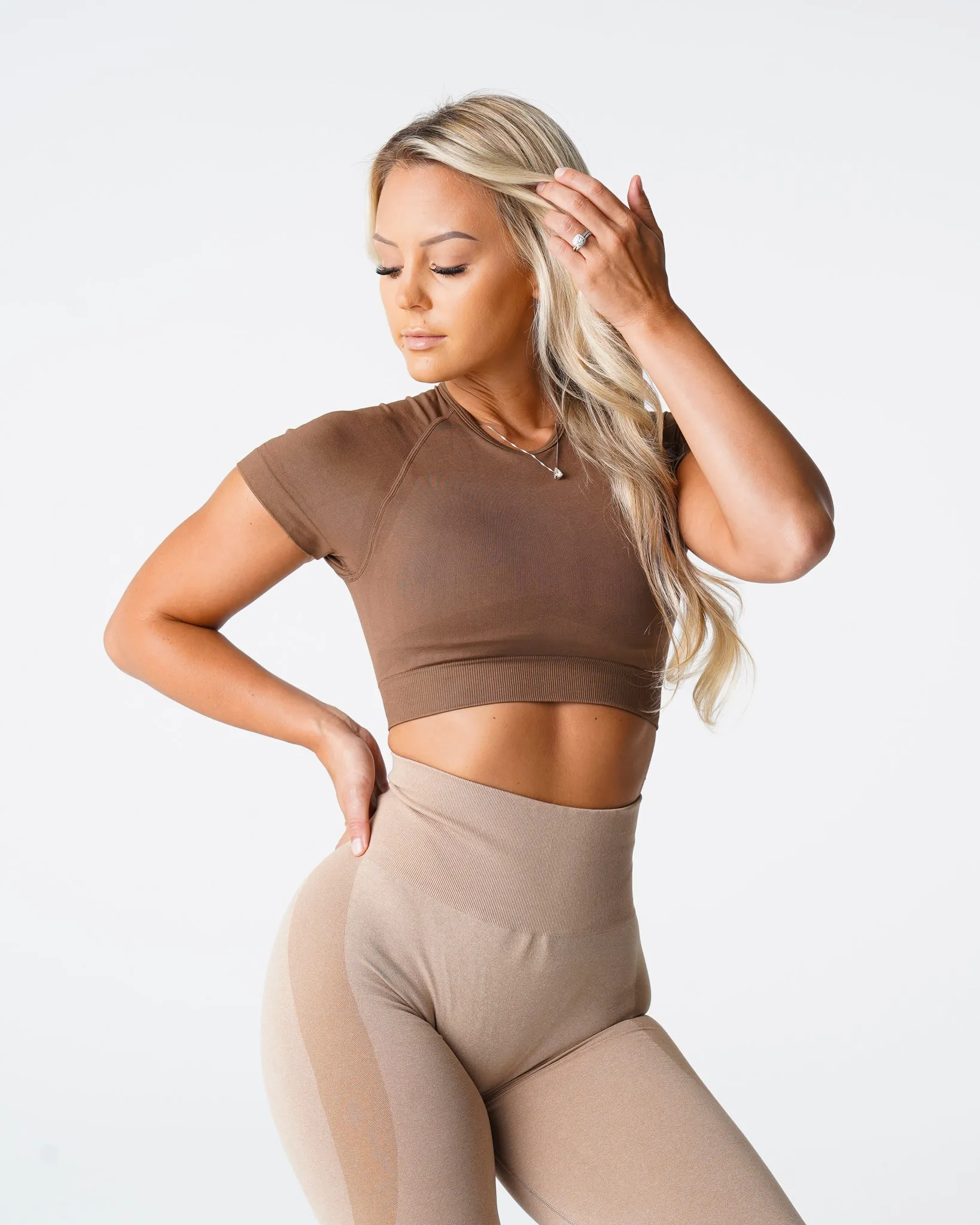 Mocha Vortex Seamless Bra Top