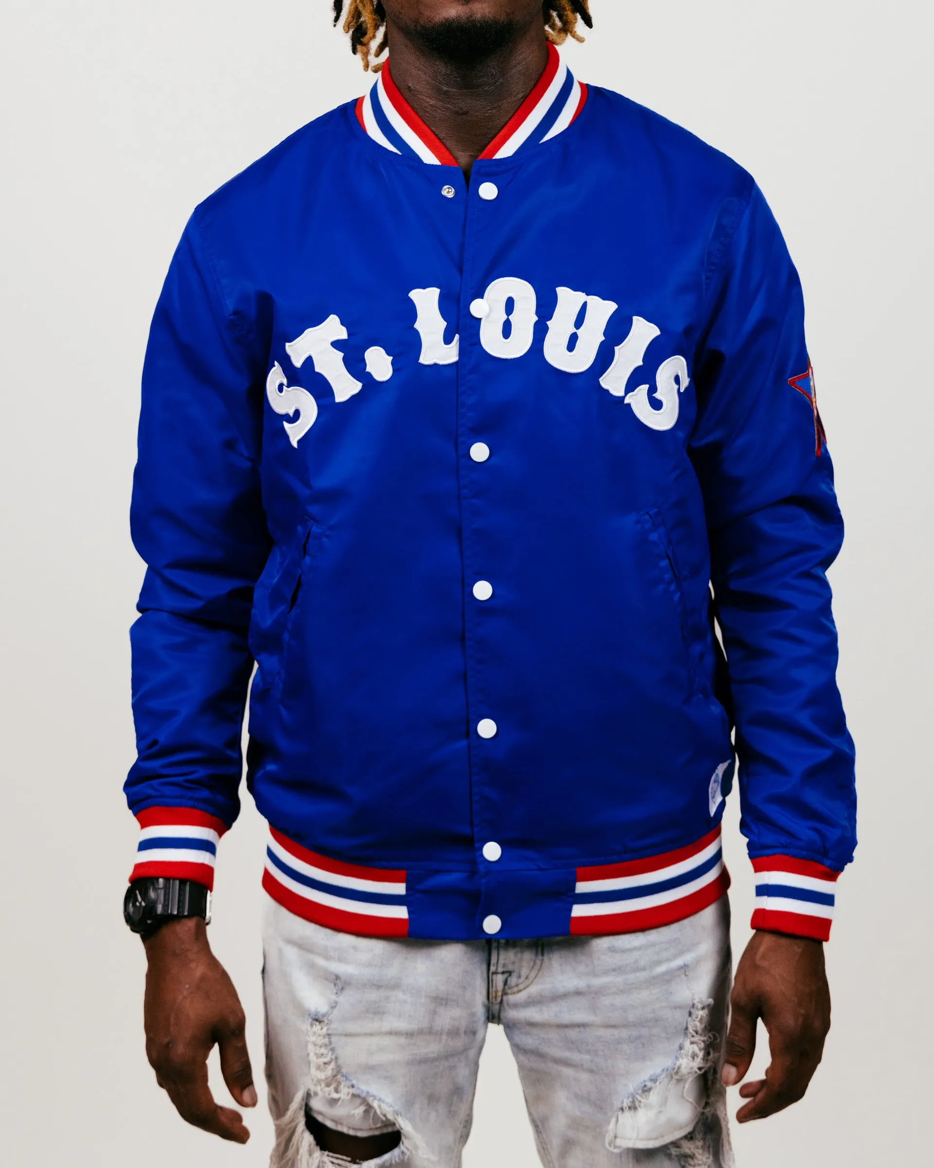 NLBM Royal Blue St. Louis Stars Varsity Jacket