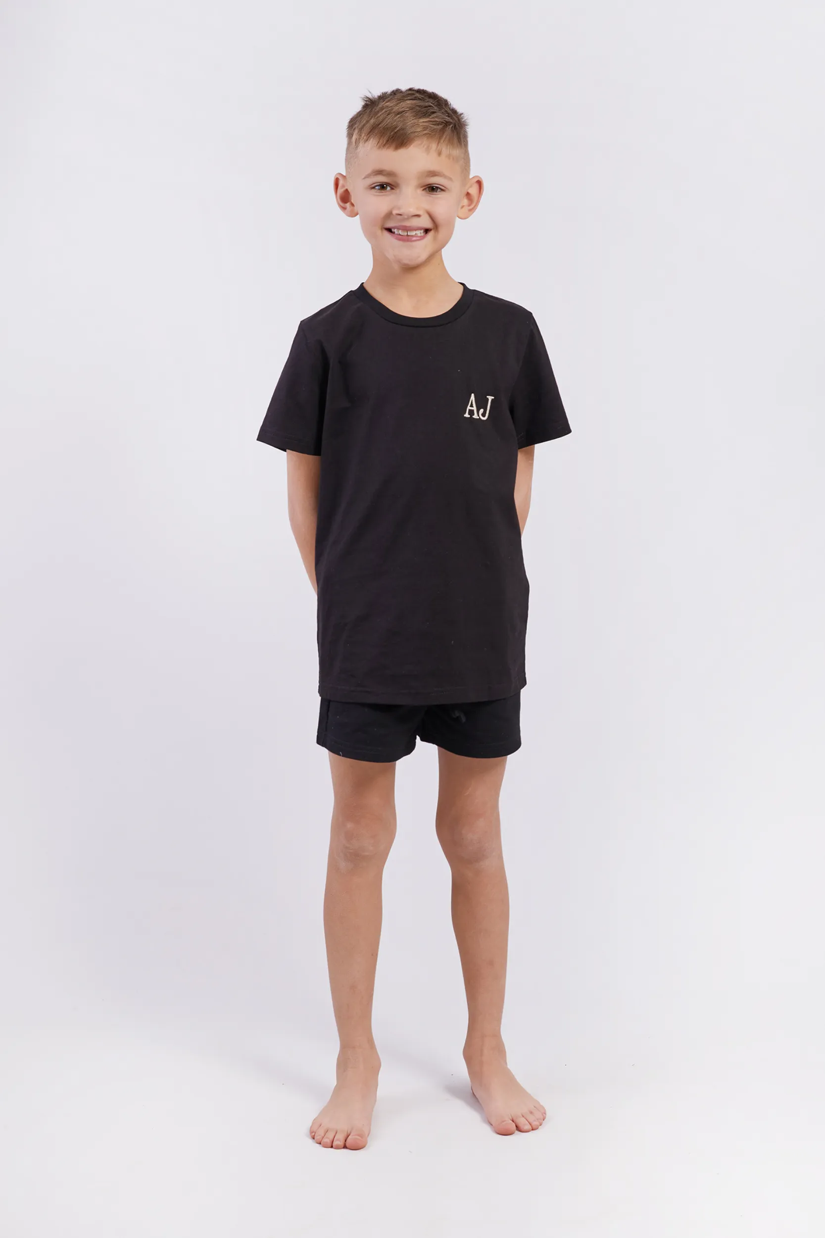 Personalised Boys Short Pyjama Set - Black