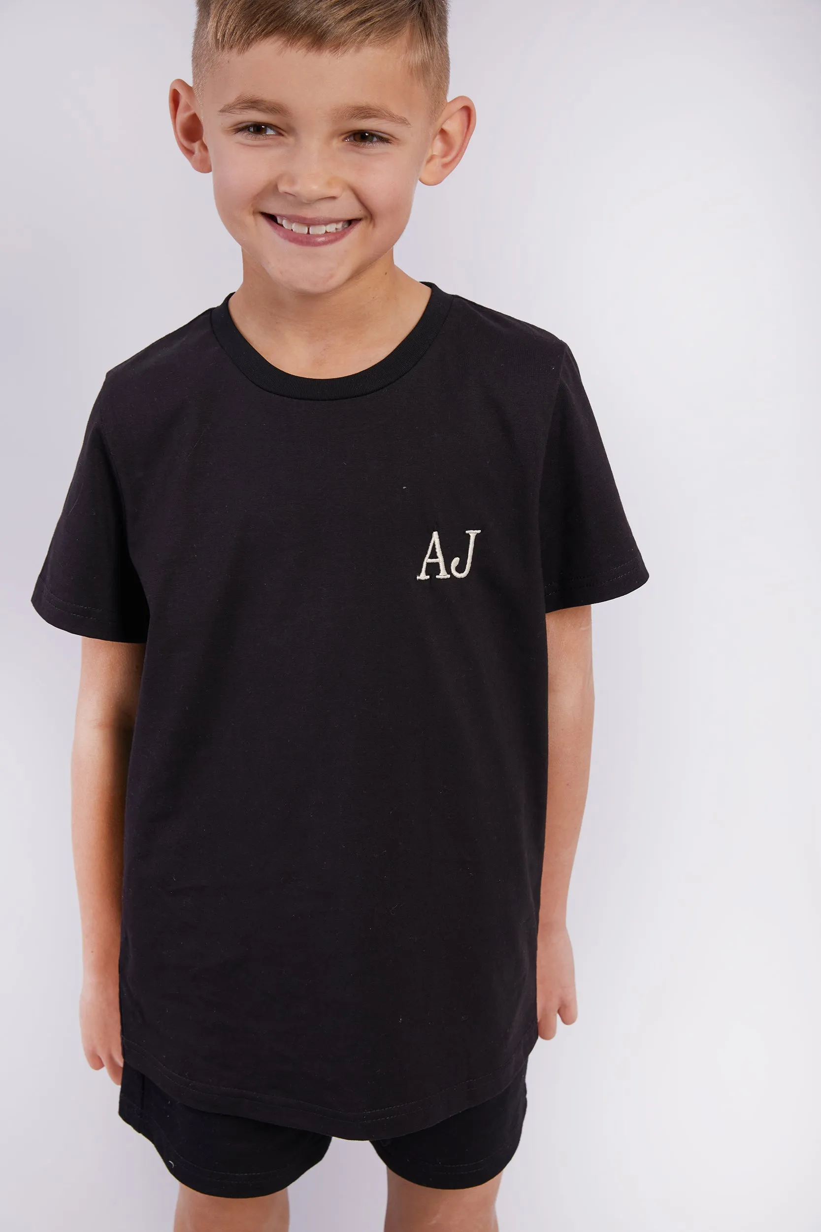 Personalised Boys Short Pyjama Set - Black