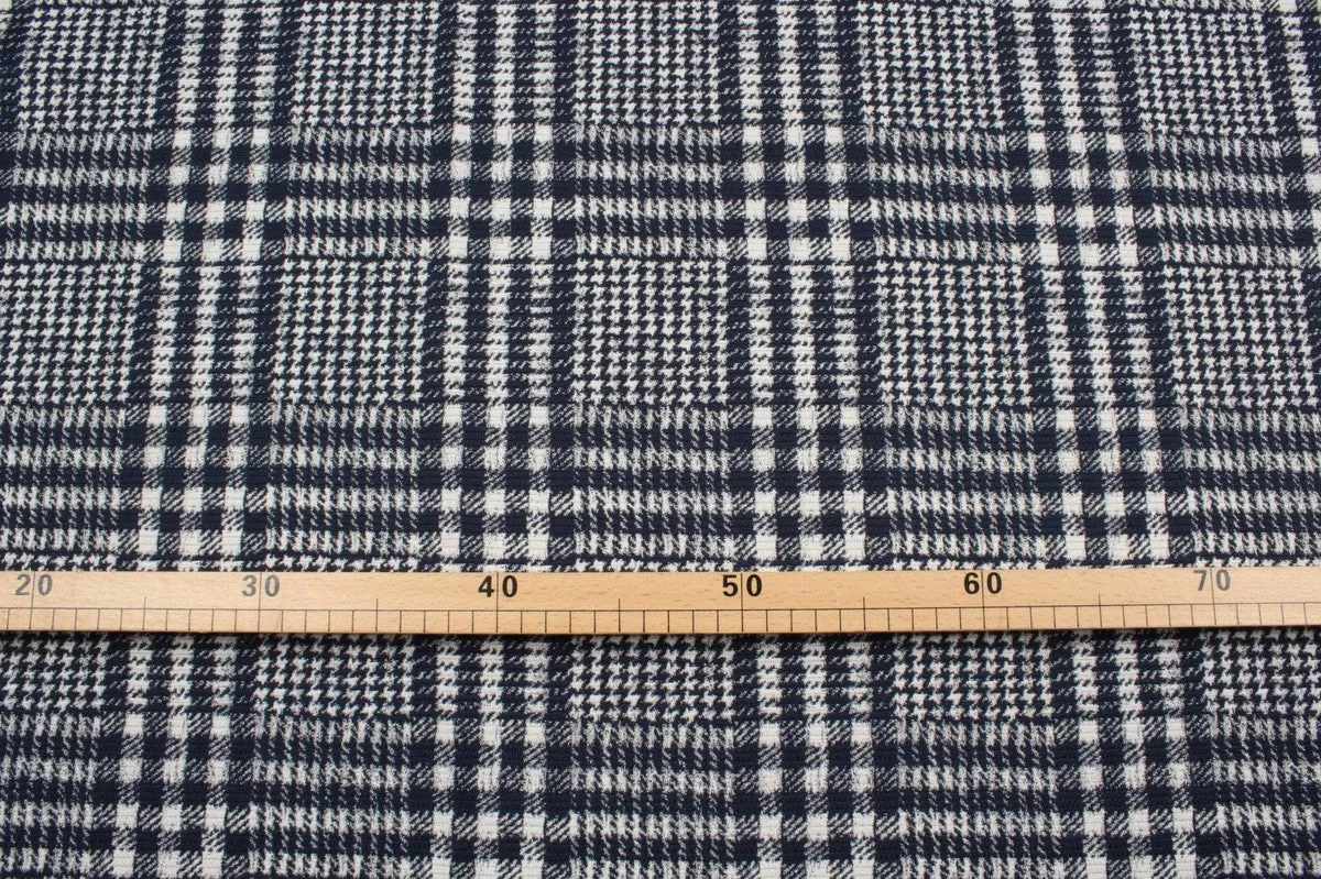 Prince of Wales Polyester/Cotton Fabric - Stretch - M.O.Q 30 Mts