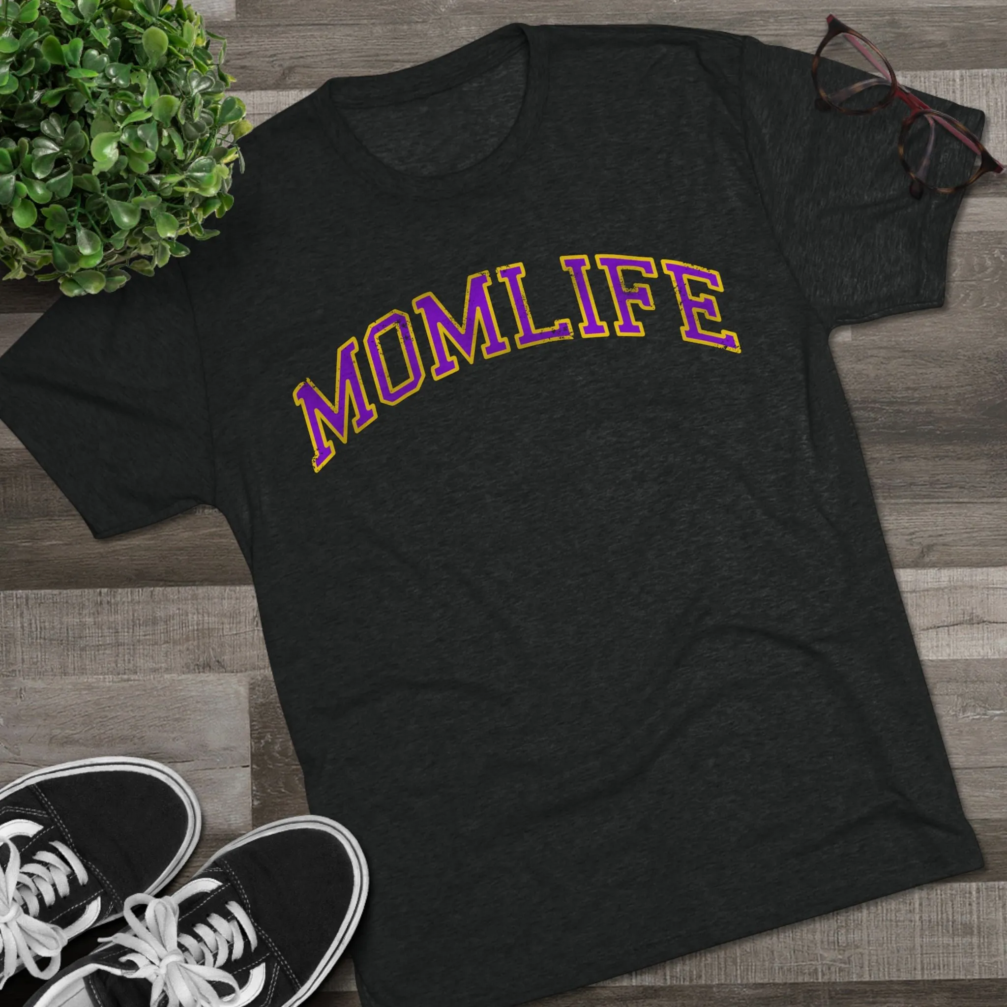 PURPLE and GOLD Football Mom Shirt