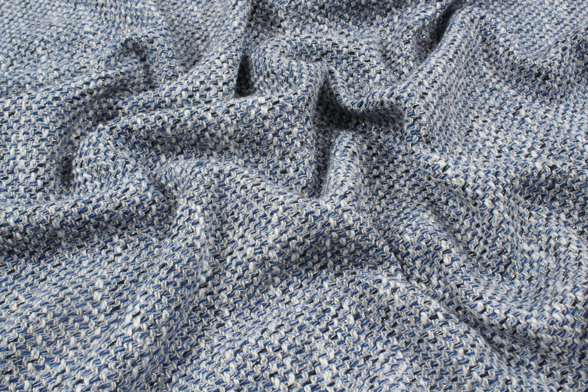 Recycled Wool Tweed with Cotton and Lurex