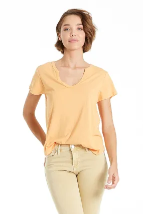 SPLIT NECK TOP | MARIGOLD