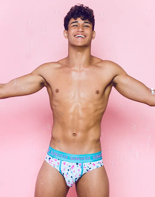 Sprint Brief Underwear - Ditsy Dots Blue