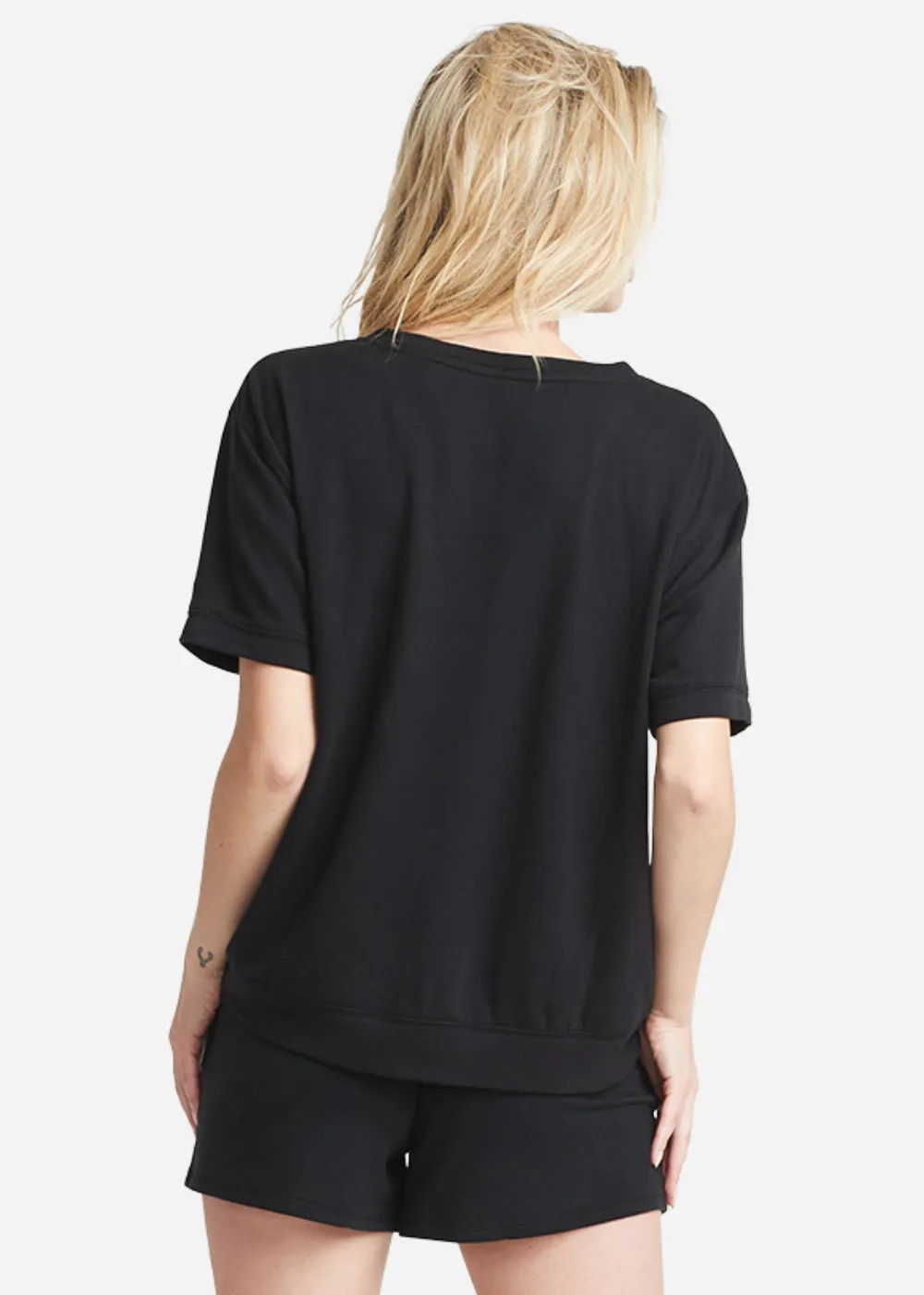 V-neck Lounge Tee - Baby French Terry