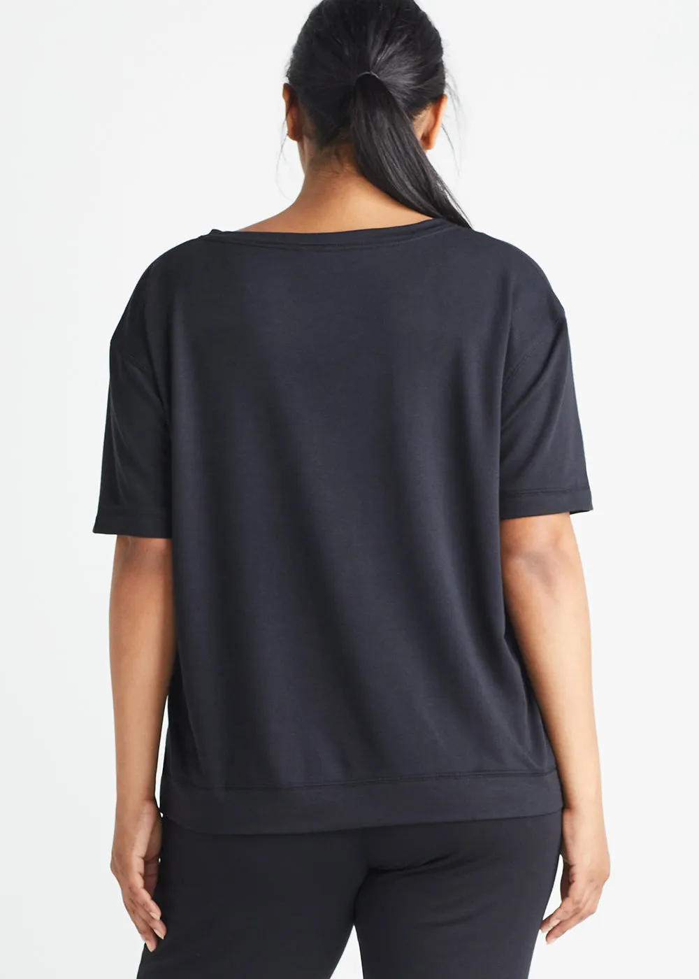 V-neck Lounge Tee - Baby French Terry