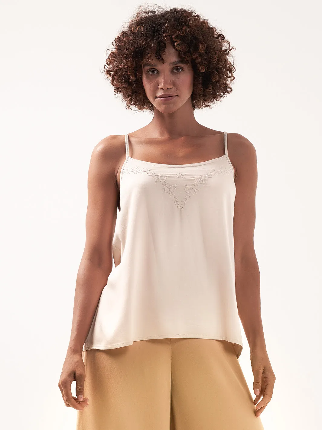 Verona Bamboo Cami Top Stone