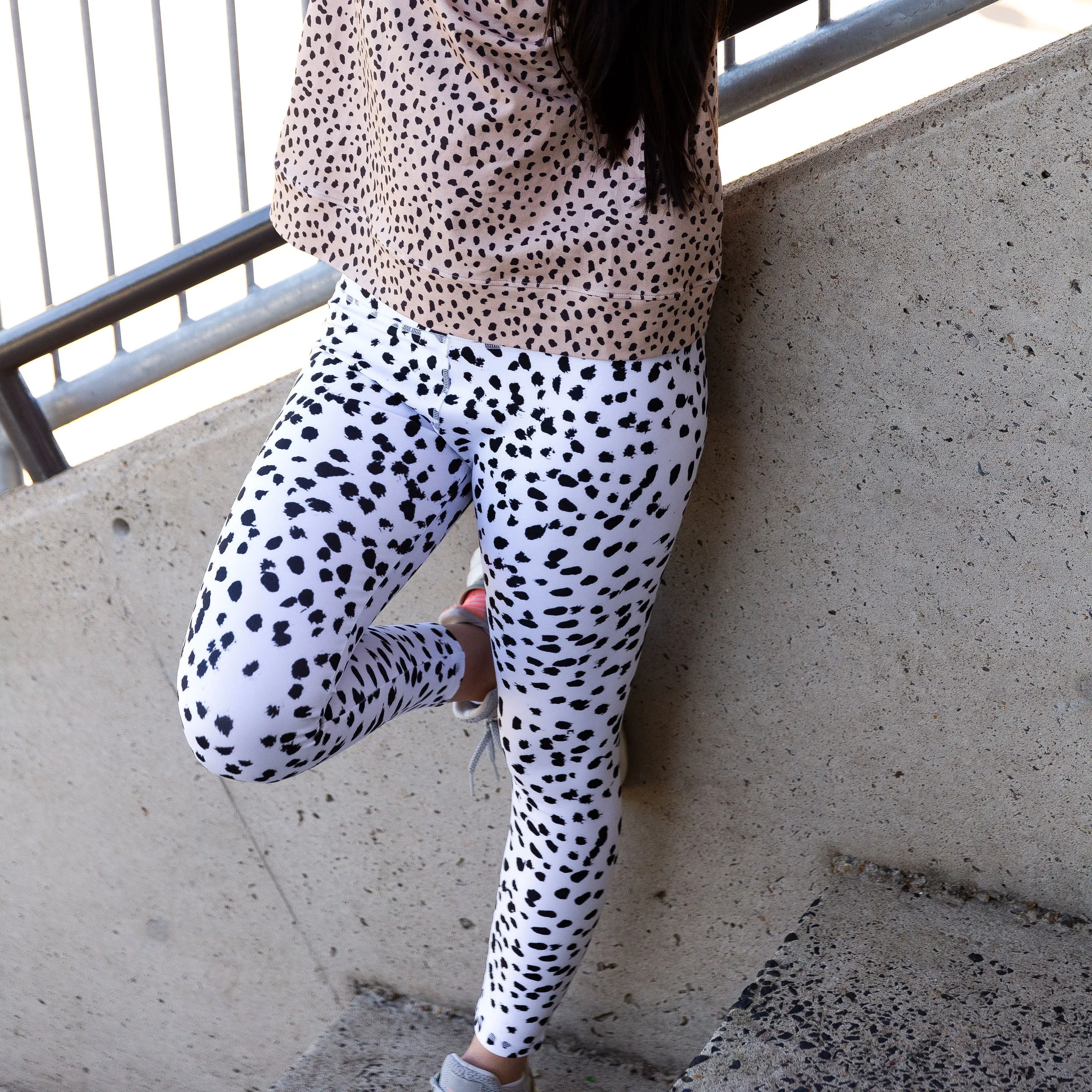 Vintage Dalmatian Print Women's Leggings