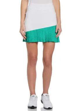 Women's 17" Geo Print Pleated Golf Skort