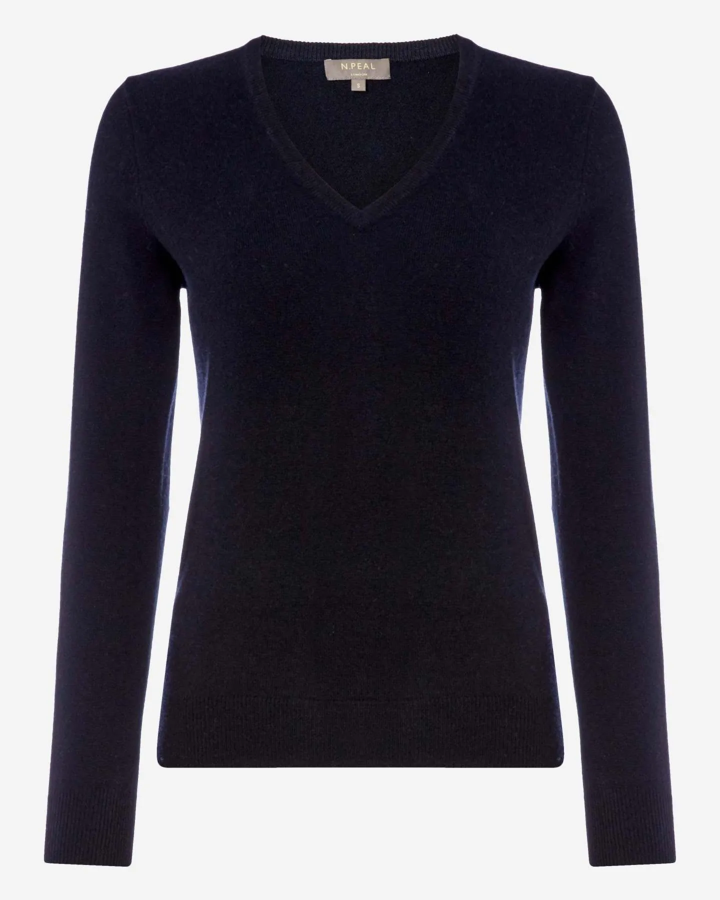 Women's Phoebe V Neck Cashmere Jumper Navy Blue